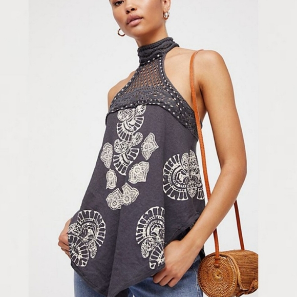 Free People Tops - Free People Mandolin Printed Handkerchief Top